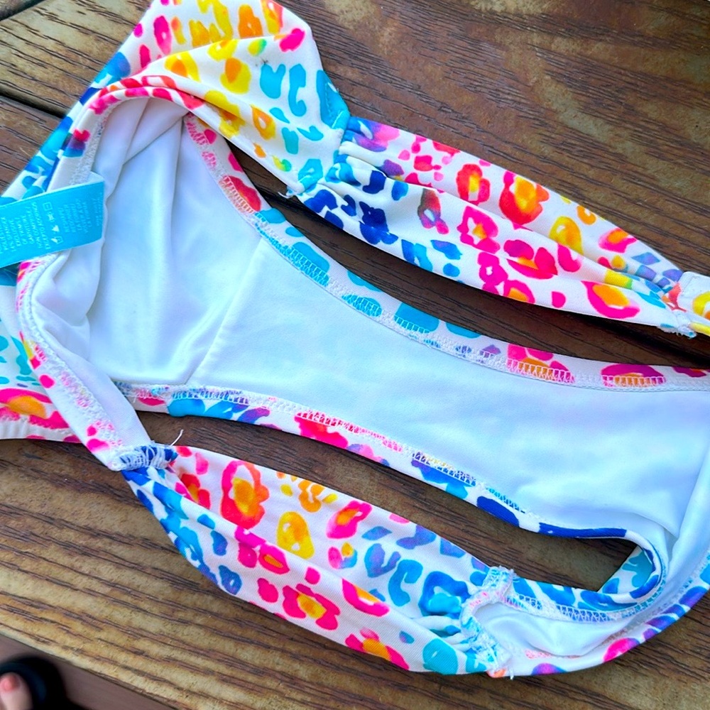 Vintage Pink Victoria’s Secret Colorful Leopard Print Bikini Set - Picture 7 of 10
